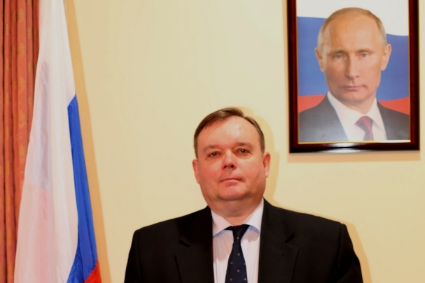 The new Russian ambassador to Uganda, Vladlen Semivolos.