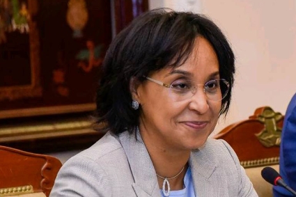 The former Secretary of State for Foreign Affairs Mounia Boucetta.