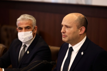 Israeli foreign minister Yair Lapid and prime minister Naftali Bennett.