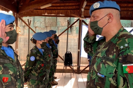 The blue helmets' Portuguese contingent is currently deployed in the Central African Republic under the banner of MINUSCA.