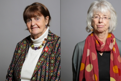 Baronnesses Caroline Cox and Ruth Lister, members of the House of Lords.