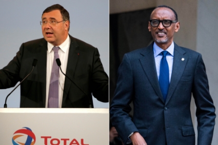 TotalEnergies CEO Patrick Pouyanné (left) and Rwandan President Paul Kagame.