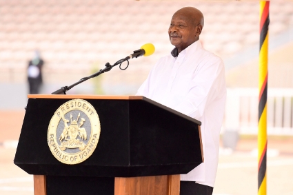The Ugandan President Yoweri Museveni.