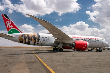 Kenyan national airline Kenya Airways.