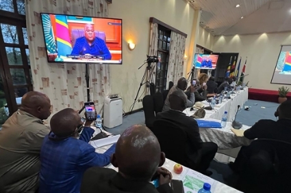 Félix Tshisekedi and Uhuru Kenyatta exchanged by videoconference with the representatives of the armed groups on April 27, 2022.