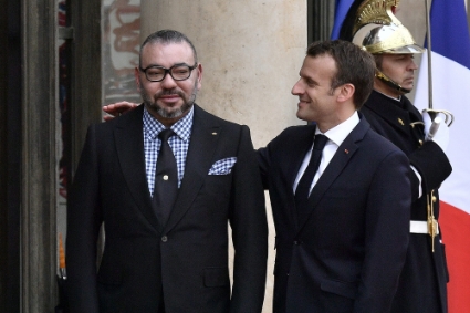 Morocco's King Mohammed VI and French President Emmanuel Macron in April 2018.