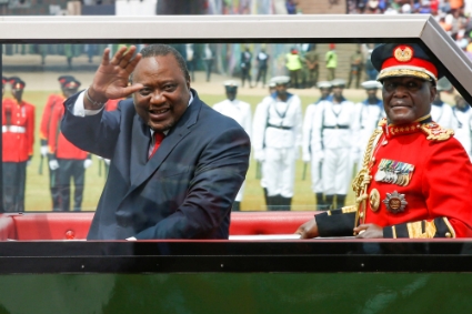 Outgoing Kenyan president Uhuru Kenyatta.