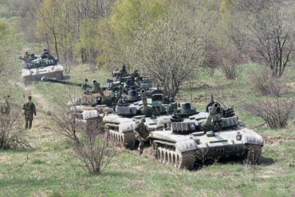 Czech T-72 tanks. Prague supplied around 40 to Kyiv.