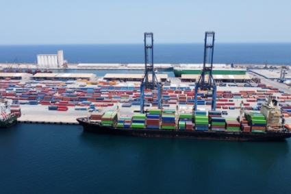 The container port of Misrata, Libya.