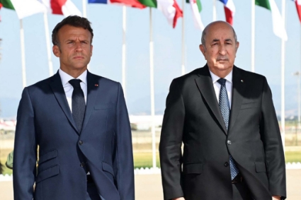 French President Emmanuel Macron and his Algerian counterpart Abdelmadjid Tebboune.