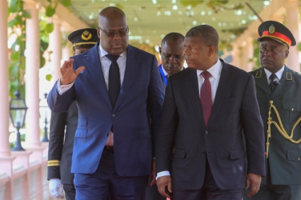 President of Democratic Republic of the Congo, Felix Tshisekedi, with President of Angola, Joao Lourenco, the 5th of February 2019.
