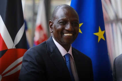 Kenya's president William Ruto in Brussels on 29 March 2023.