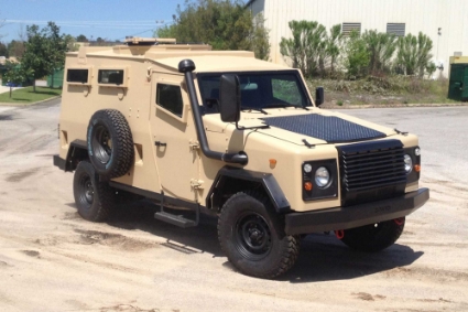 A David-type armoured personnel carrier manufactured by MDT Armor.