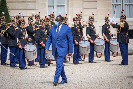 Senegalese President Macky Sall during his visit to France on 26 August, 2020.