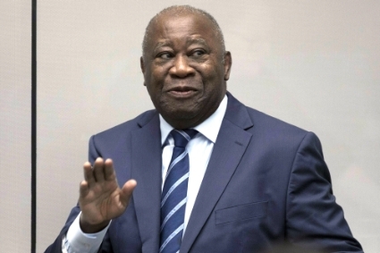 The former Ivorian president Laurent Gbagbo.