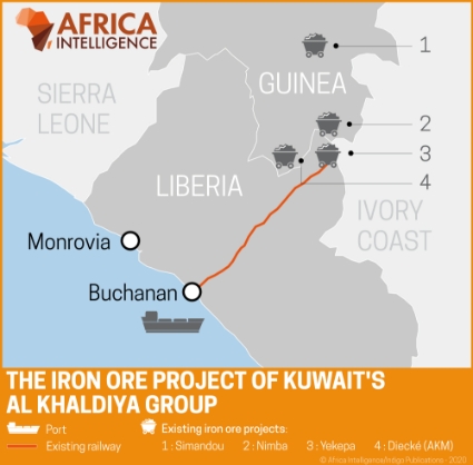 The iron ore project of Kuwait's Al Khaldiya group.