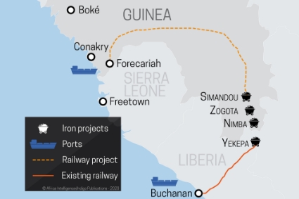 The ore will be transported on an existing 300km railway.