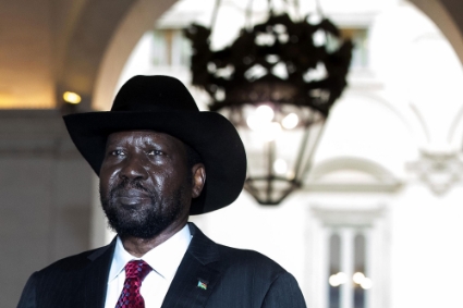 The South Sudanese president Salva Kiir.