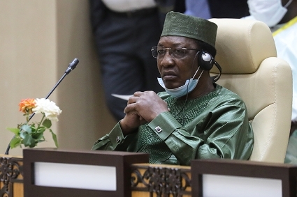 Chadian President Idriss Déby at the June 2020 G5 Sahel summit in Mauritania.
