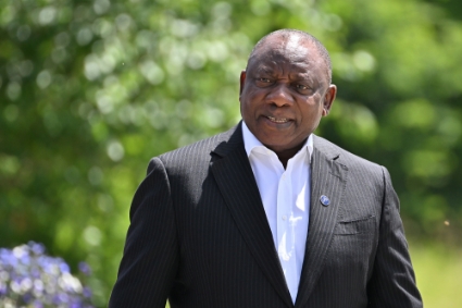 South Africa President Cyril Ramaphosa in Germany, 27 June 2022.