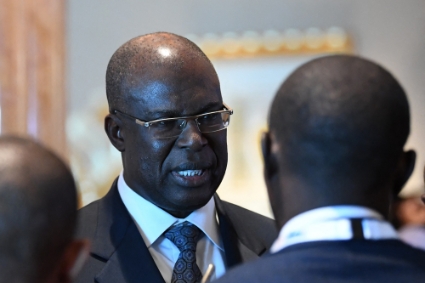 The secretary of state for petroleum resources Timipre Sylva in Abu Dhabi on September 2019.
