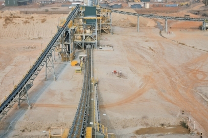 A gold mine site, operated by Endeavour Mining Corporation in Burkina Faso.
