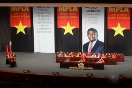 People's Movement for the Liberation of Angola (MPLA) leaders meet on 10 August 2017, in Luanda.