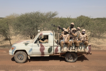 Operation Barkhane soldiers in Burkina Faso.