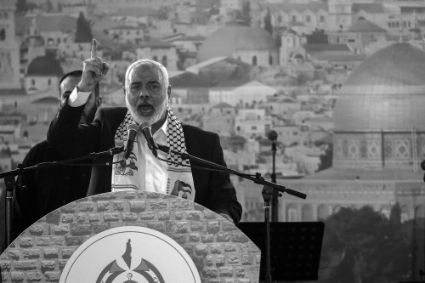 Chairman of the Political Bureau of Palestinian organisation Hamas Ismail Haniyeh, in Lebanon 26 June 2022.