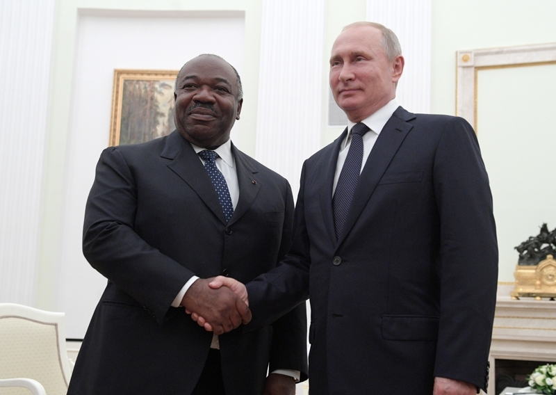 Vladimir Putin has been lobbying for Russian businesses during Ali Bongo's visit in Moscow in July.