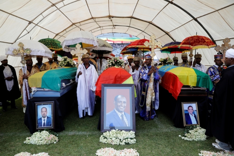 Funeral of ANRS President, Ambachew Mekonnen, in Bahar Dar, on June 26.