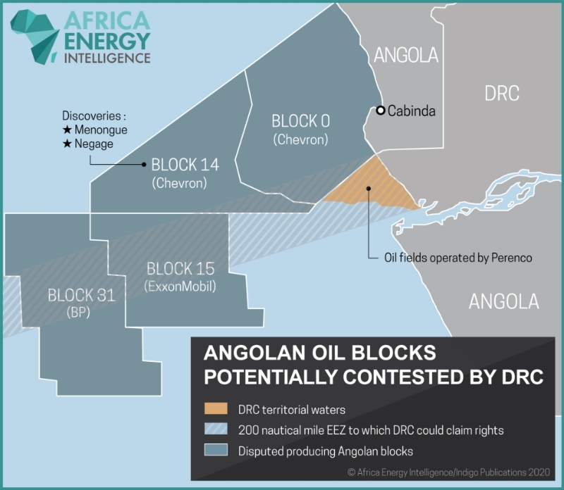 Angolan oil blocks contested by DRC
