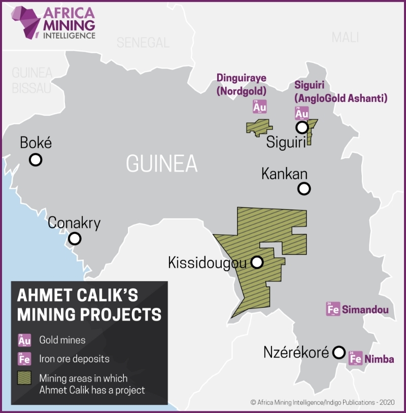 Ahmet Calik's mining projects.