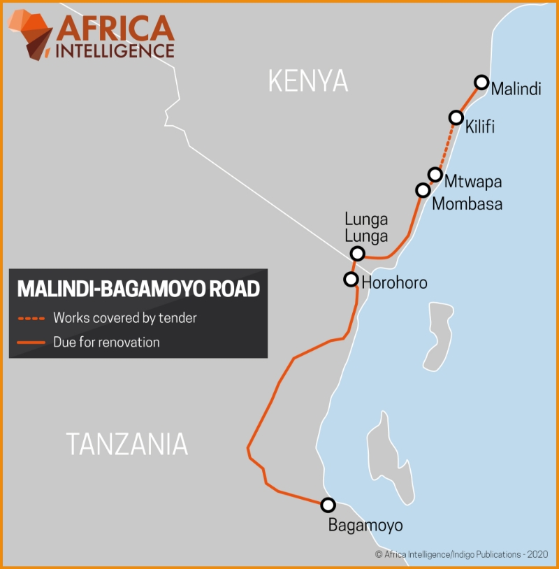 KENYA : KeNHA gets to business on two stretches of Bagamoyo-Malindi road -  03/02/2020 - Africa Intelligence