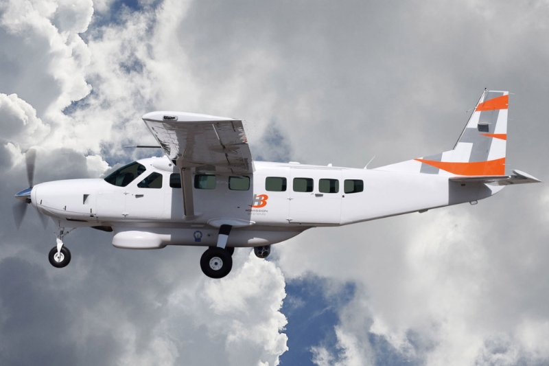 H3 Icarus ISR, a Cessna Caravan 208 converted for intelligence missions by  H3 Mission Systems.