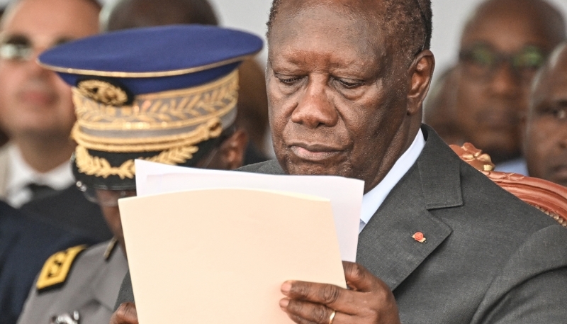 Ivorian president Alassane Ouattara on 12 August 2023. 