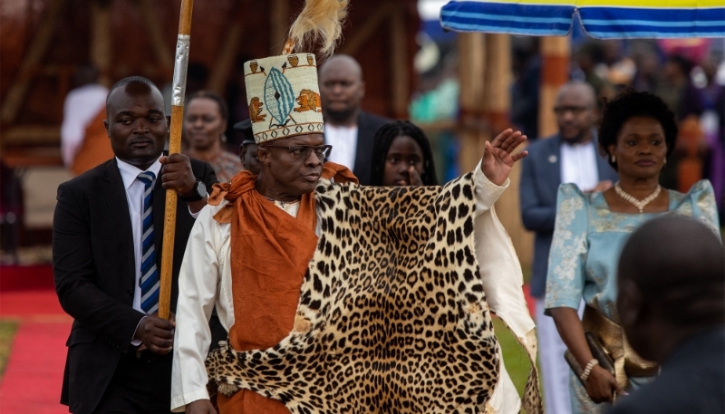The King of Buganda, Ronald Muwenda Mutebi II, in Kampala, 31 July 2023.