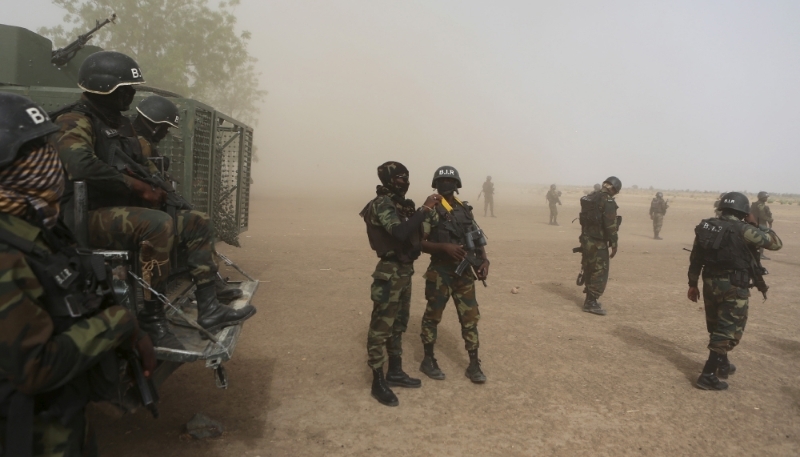 Cameroonian soldiers from the BIR in Kolofata, Cameroon, 16 March 2016.
