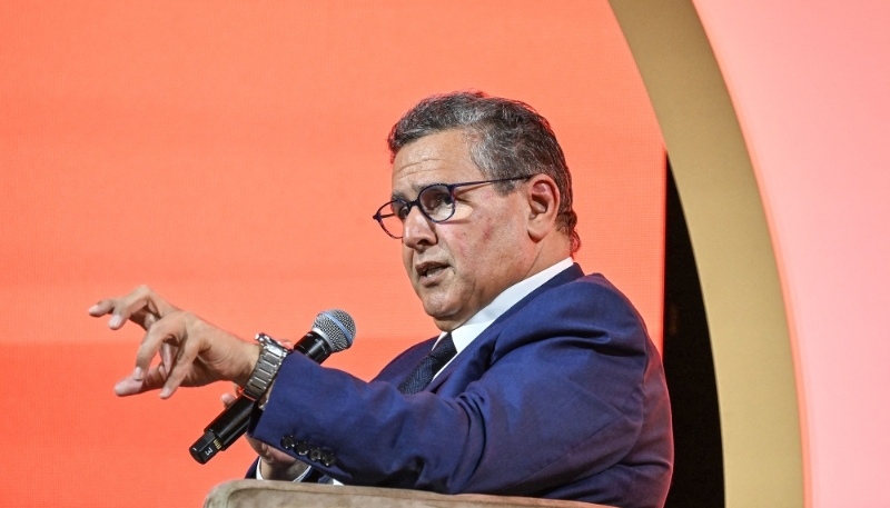 Moroccan PM Aziz Akhannouch at the Africa CEO Forum in Abidjan, 5 June 2023.