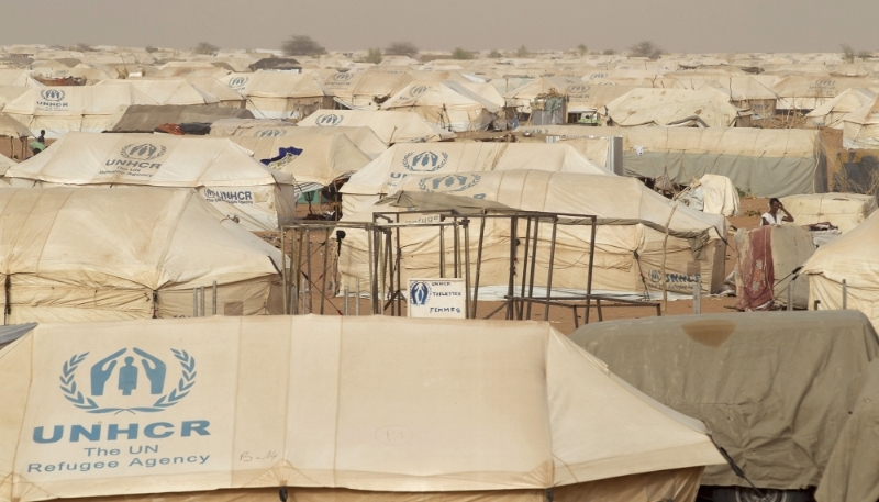Mbera refugee camp in southern Mauritania.