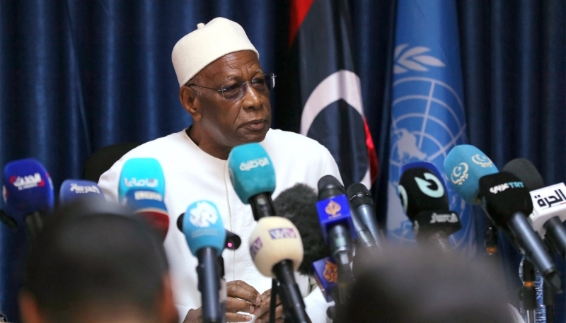 UNSMIL head Abdoulaye Bathily in Tripoli on 11 March 2023.