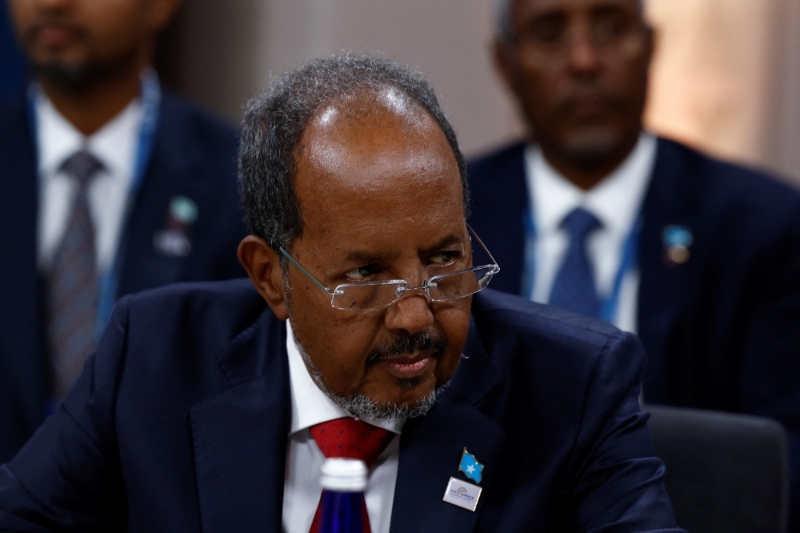 Somali president Hassan Sheikh Mohamoud in Washington on 13 December 2022.