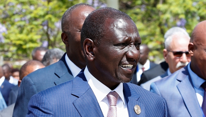 President of Kenya William Ruto in Addis Ababa on 18 February 2024. 
