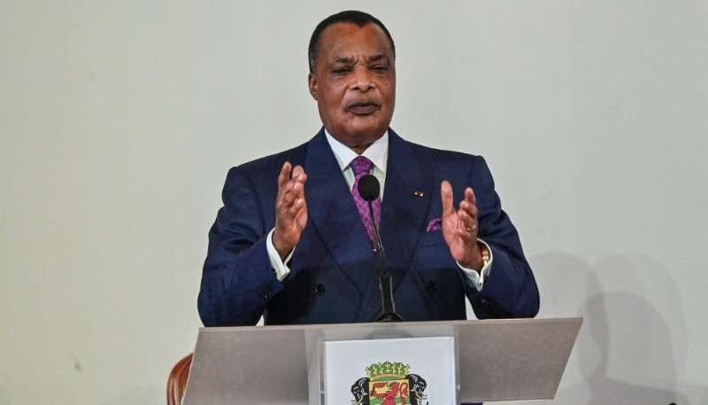Congolese president Denis Sassou-Nguesso on 12 June 2023.