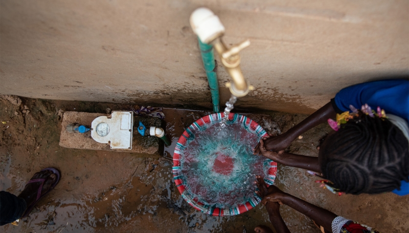 A water outlet in the Goudel Maourey district of Niamey, Niger.