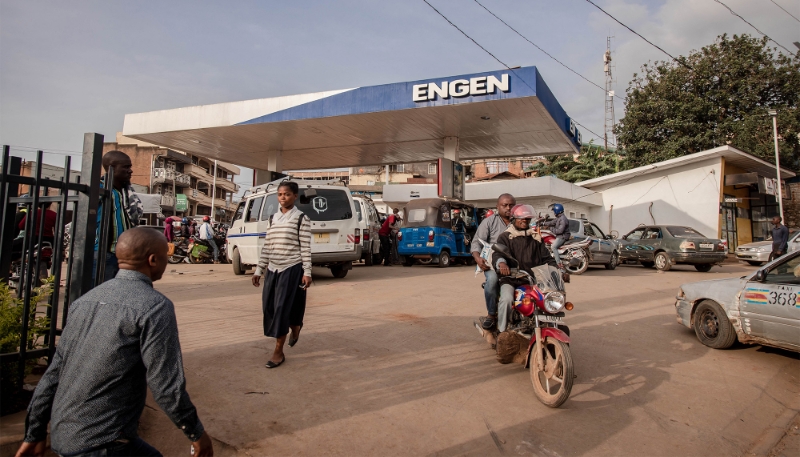 A gas station in Bukavu, DRC.