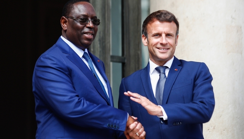 Macky Sall and Emmanuel Macron, 10 June 2022, at the Élysée Palace, in Paris.