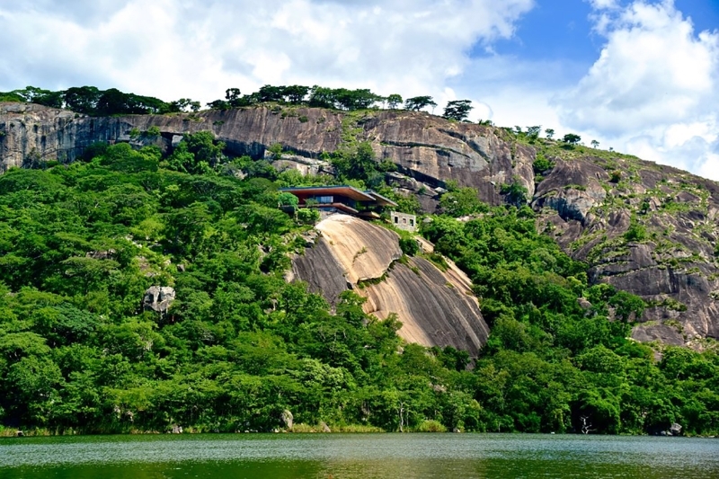 The house overlooking the Gota Dam in the Forrester Estate in Mvurwi, Zimbabwe, owned by Elisabeth and Heinrich von Pezold.