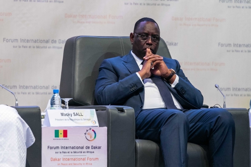 Senegalese President Macky Sall at the 2018 Dakar Forum.