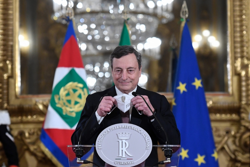The new president of the Italian council, Mario Draghi.